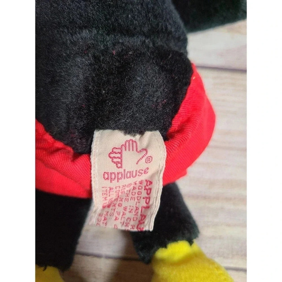 Vintage Applause Disney Plush Mickey Mouse Stuffed Animal 9" Blue Bow Tie - Picture 3 of 5